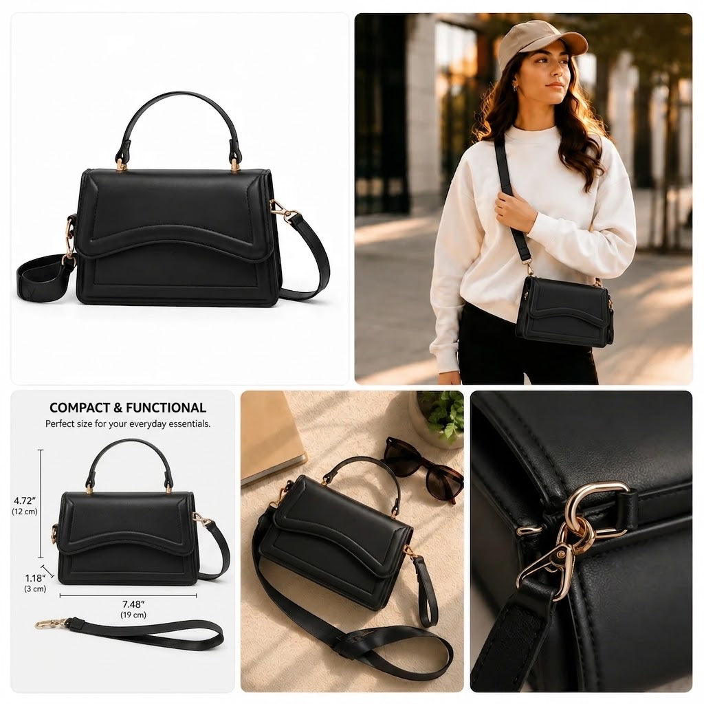 "Nia" Crossbody Leather Bag