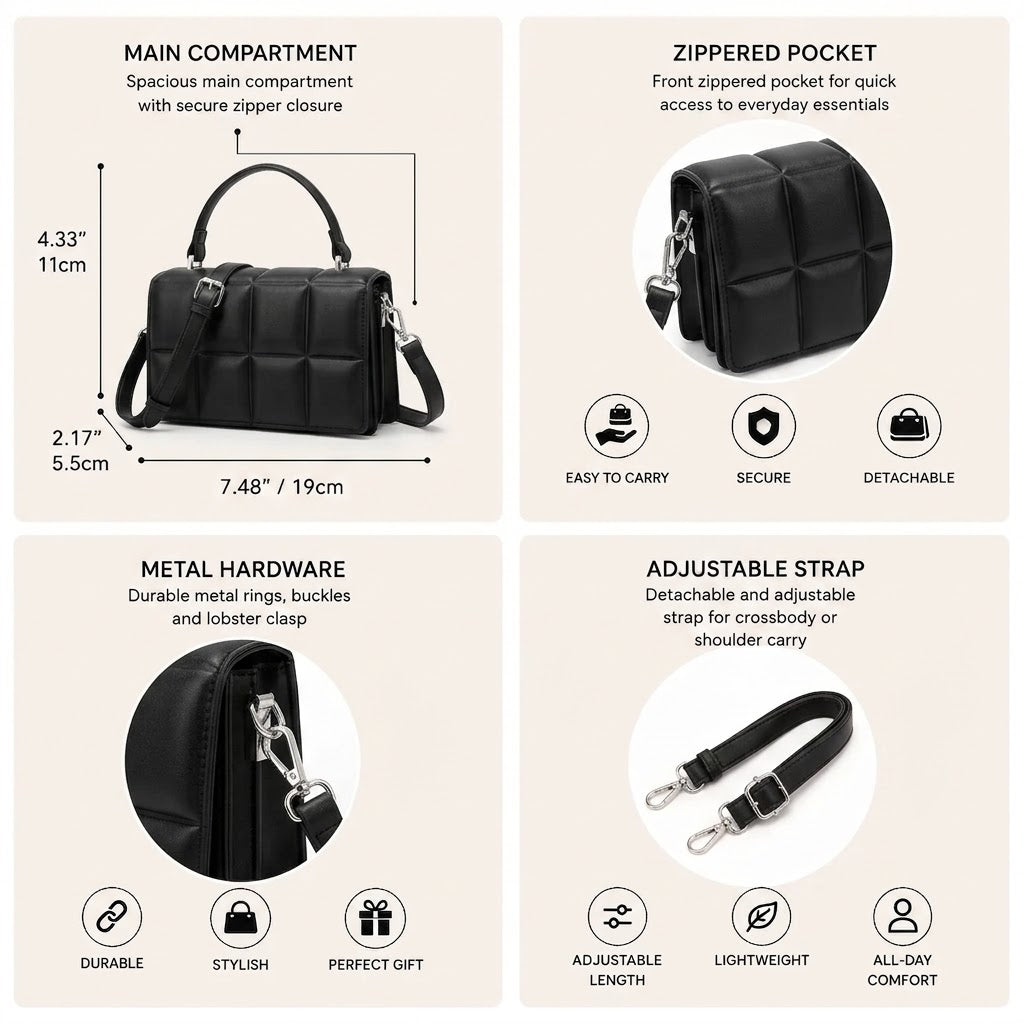 Zola" Leather Tote Bag