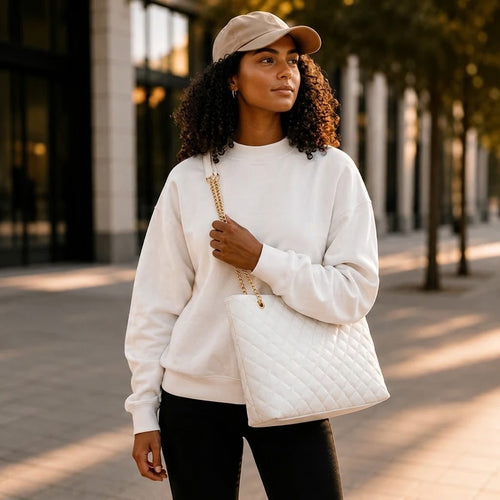 Cloudy - Puffer Tote Bag